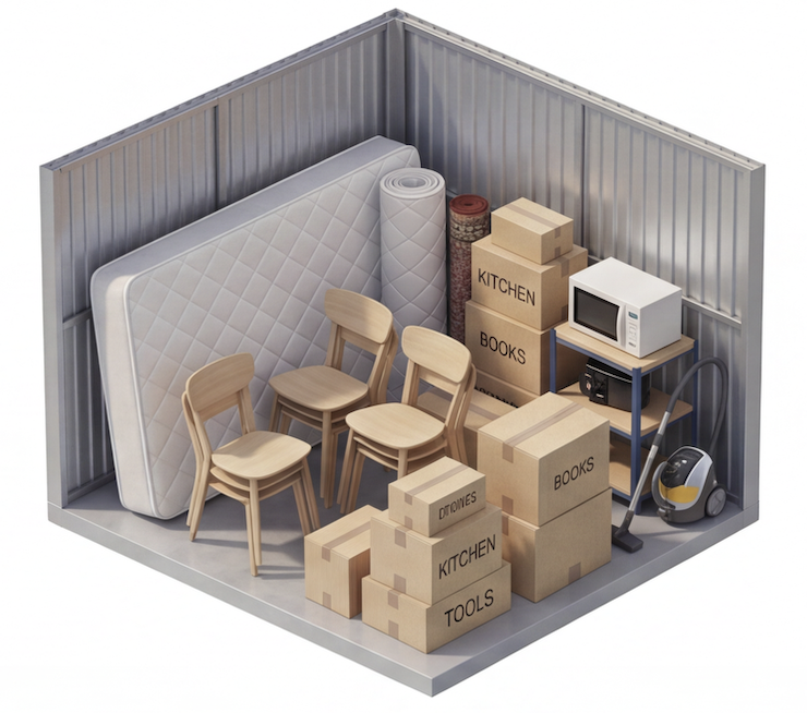 2m × 3m Unit storage unit render