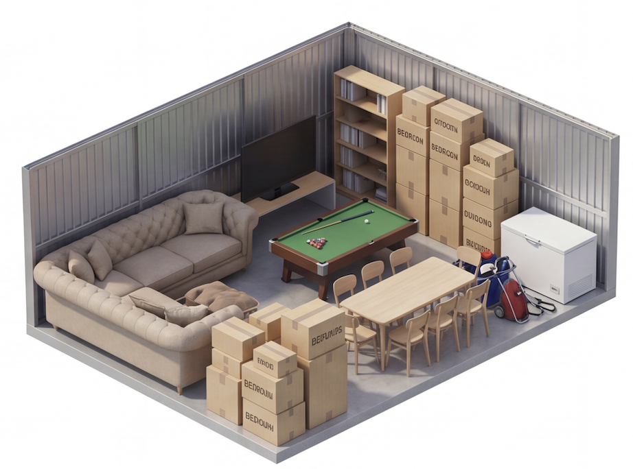 3m × 5m Unit storage unit render