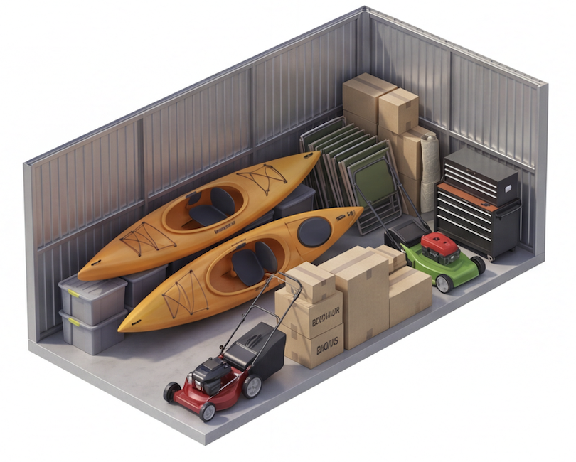 2m × 5m Unit storage unit render